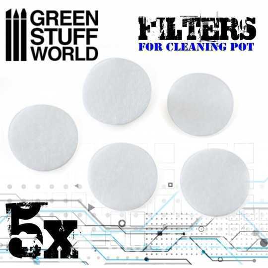 AIRBRUSH CLEANING POT FILTERS *5